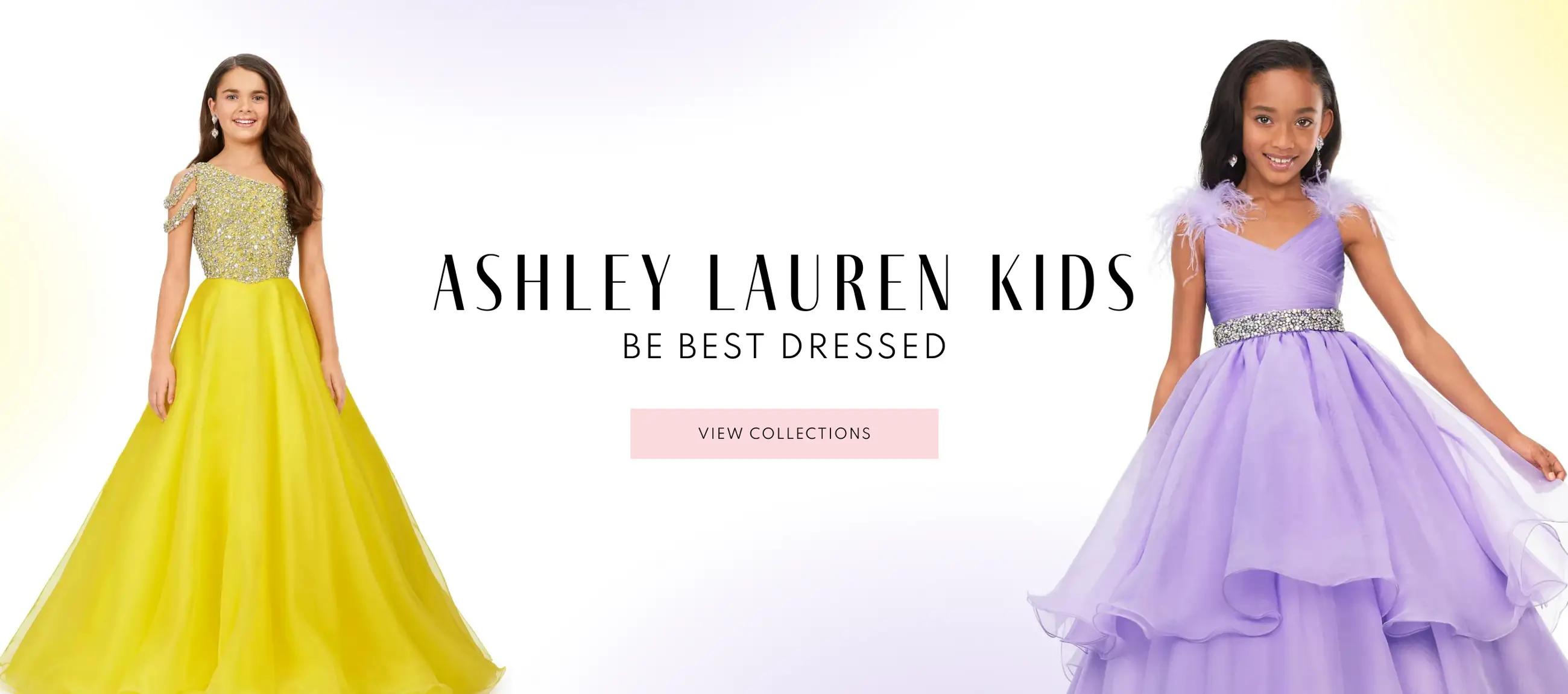 kids in purple and yellow dresses